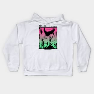 "Dark Flower" Cyberpunk Aesthetic Vaporwave Anime Manga Girl Japanese Streetwear Kids Hoodie